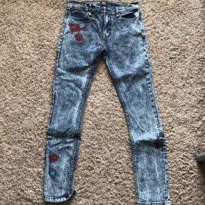 Urban outfitters rose embroidered pants